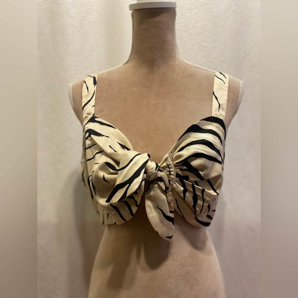Fashion Nova Zebra Print Bandeau top*